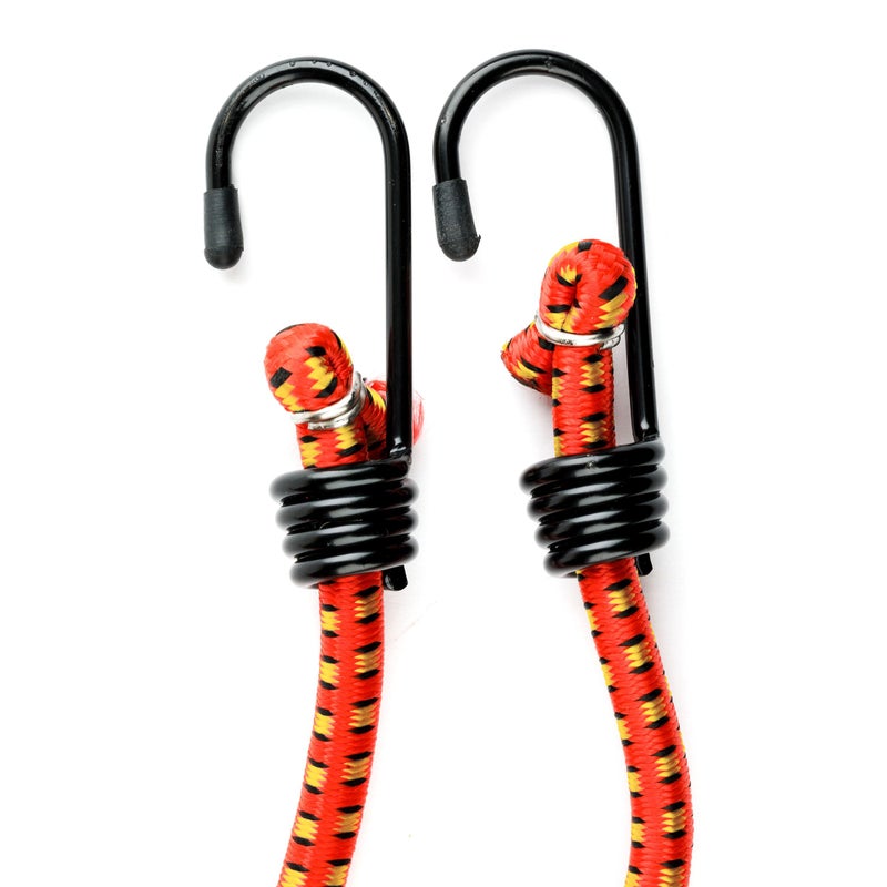 Stalwart Bungee Cords - 10-Pack Rubber 18-Inch Cordage with Heavy-Duty Vinyl-Coated Hooks and Fabric Wrapping by Stalwart (Red) - Image 5